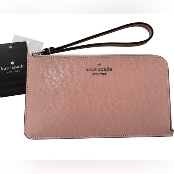 kate spade Handbags - Kate spade pink medium Lucy L-zip wristlet - NWT